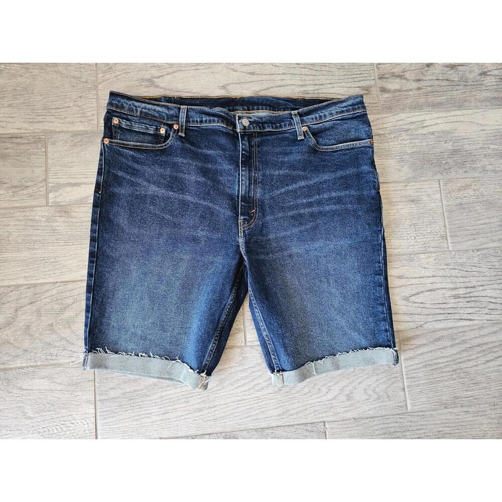 Men's Levi's 511 Shorts Blue Denim Jeans Pants Cut Off Size 42 Zip Fly Jorts